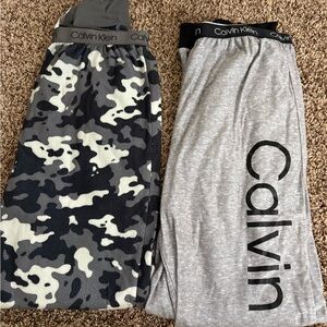 Calvin Klein Kids' Camouflage and Gray pajama pants L